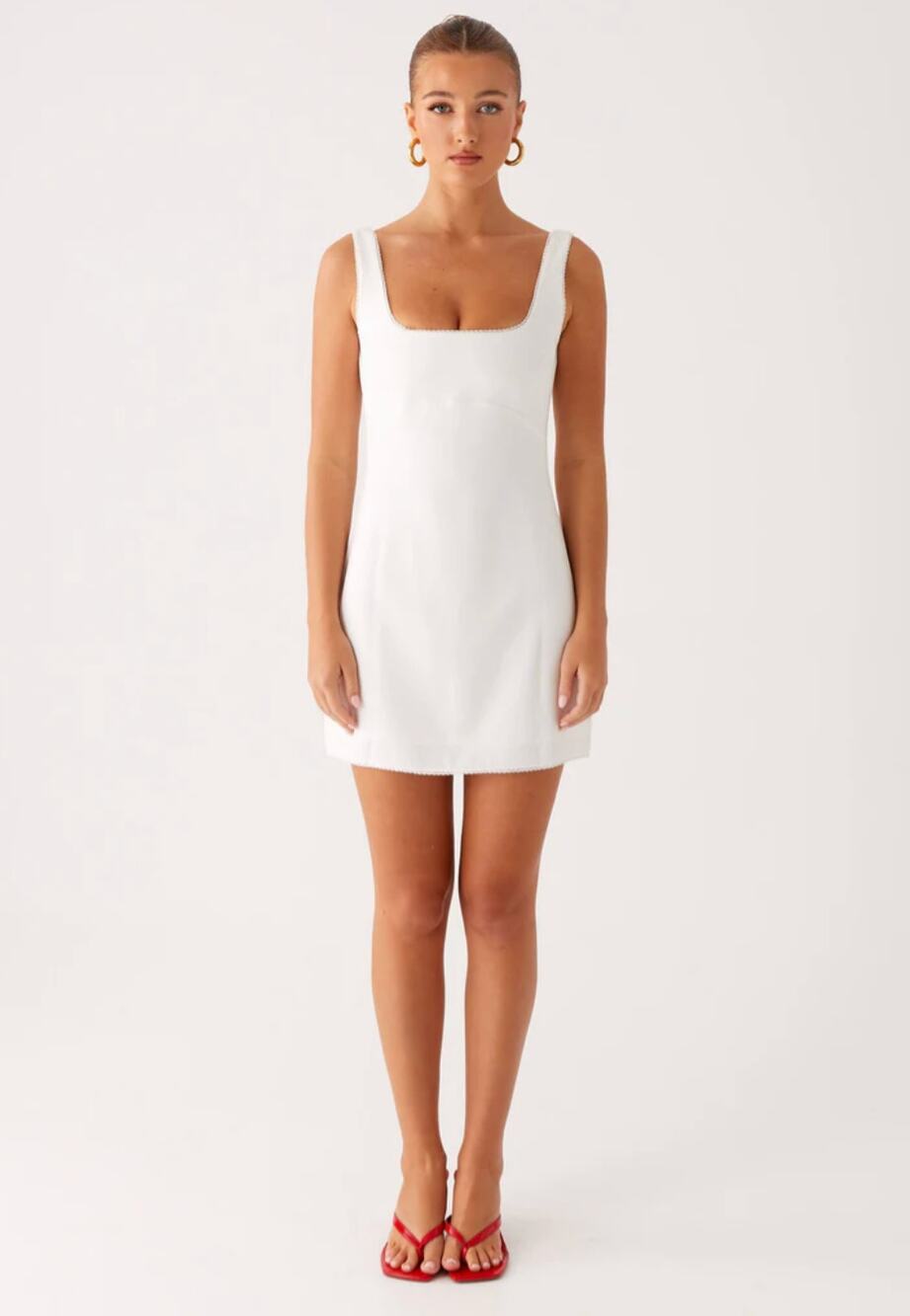 Peppermayo white sedona mini dress- size 8